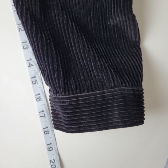 J. Jill Corduroy Jacket Snap Buttons Black L - Picture 12 of 14